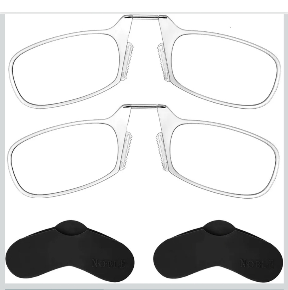 (4) Noble Ultra Slim and Flat Reading Glasses Flexible Armless Pocket Size +1.50
